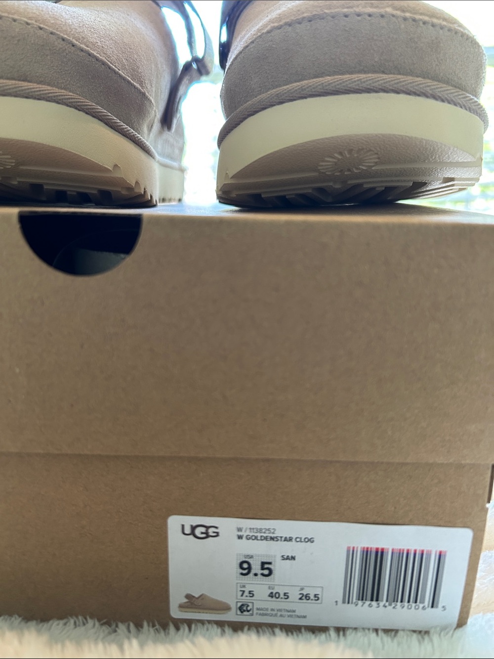 UGG Women's Suede Goldenstar Clog in Beige - Picture 2 of 6